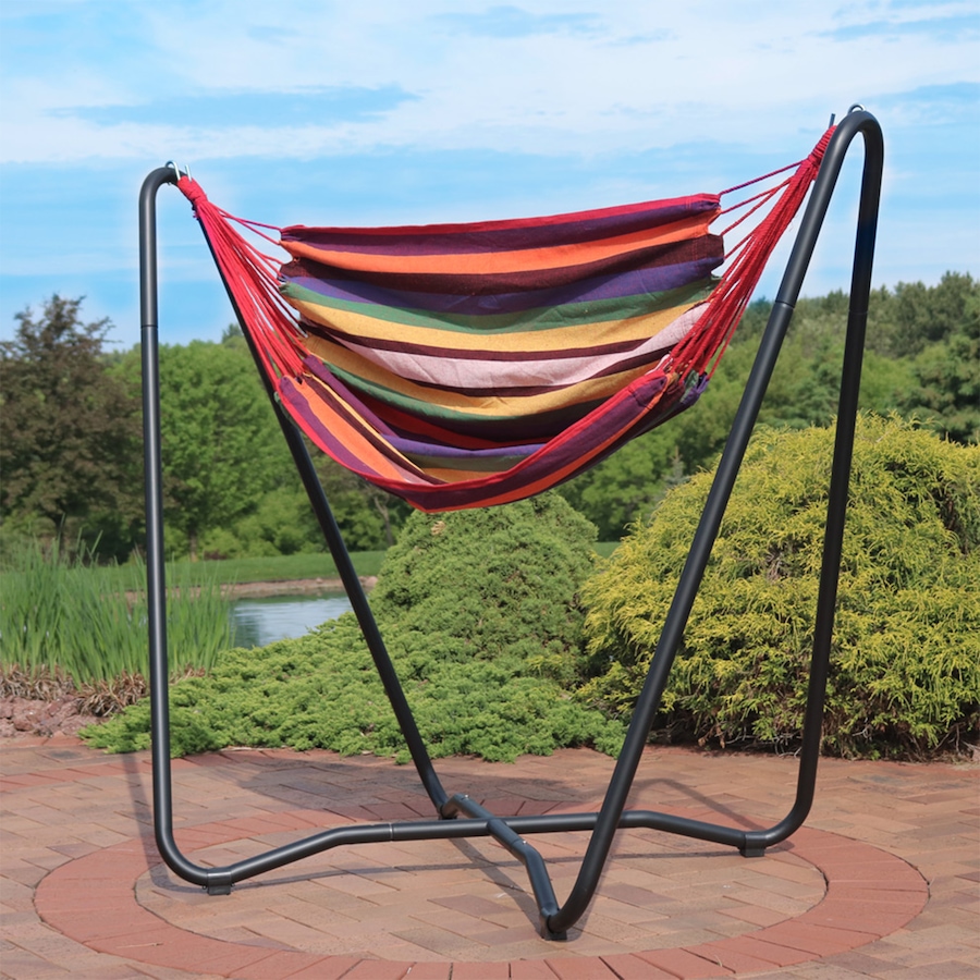 Image 899388_ALTMORE1.jpg, Product 899-388 / Price $203.05, Hanging Rope Hammock Chair with Space-Saving Stand from Sunnydaze Décor on TSC.ca's Home & Garden department
