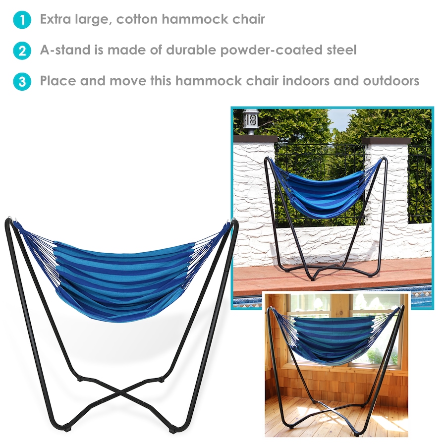 Image 899388_ALTMORE2.jpg, Product 899-388 / Price $203.05, Hanging Rope Hammock Chair with Space-Saving Stand from Sunnydaze Décor on TSC.ca's Home & Garden department