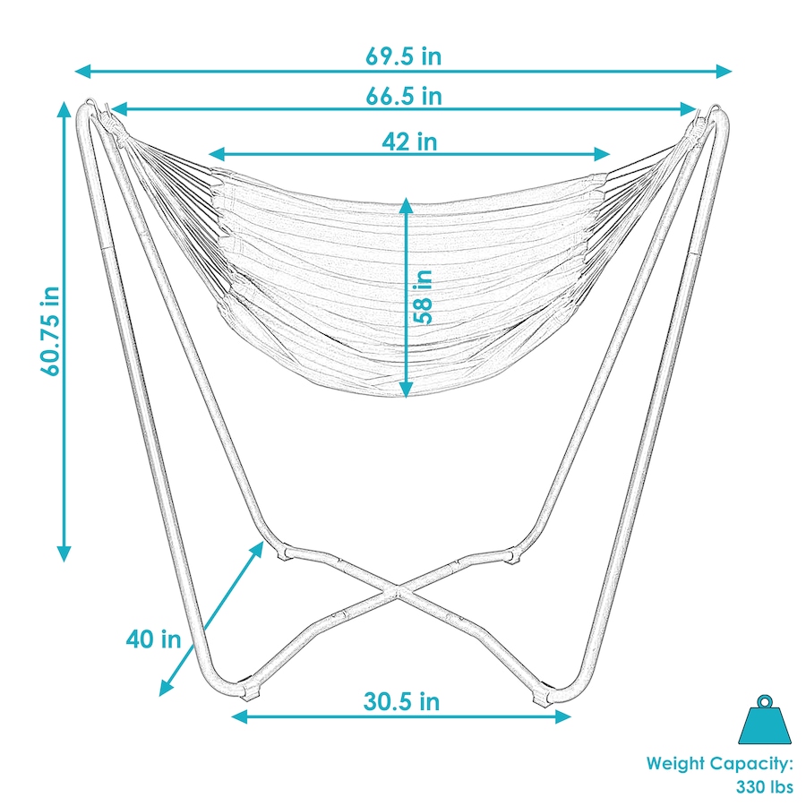 Image 899388_ALTMORE3.jpg, Product 899-388 / Price $203.05, Hanging Rope Hammock Chair with Space-Saving Stand from Sunnydaze Décor on TSC.ca's Home & Garden department