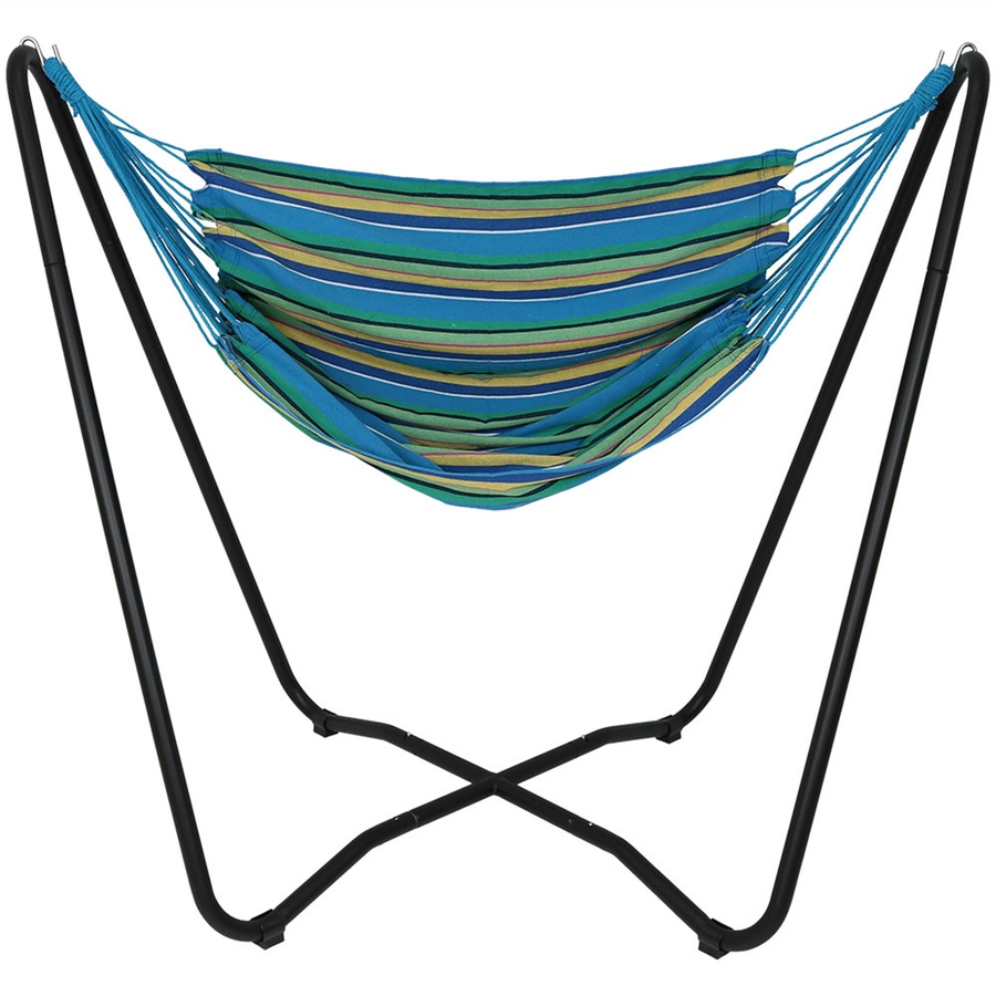 Image 899388_ST03.jpg, Product 899-388 / Price $203.05, Hanging Rope Hammock Chair with Space-Saving Stand from Sunnydaze Décor on TSC.ca's Home & Garden department