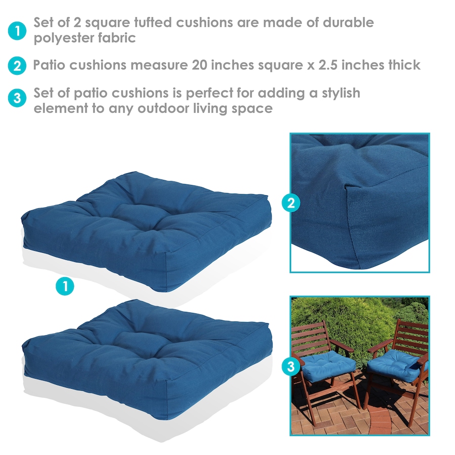 Image 899397_ALTMORE2.jpg, Product 899-397 / Price $91.95, Set of 2 Tufted Patio Chair Seat and Back Cushion from Sunnydaze Décor on TSC.ca's Home & Garden department