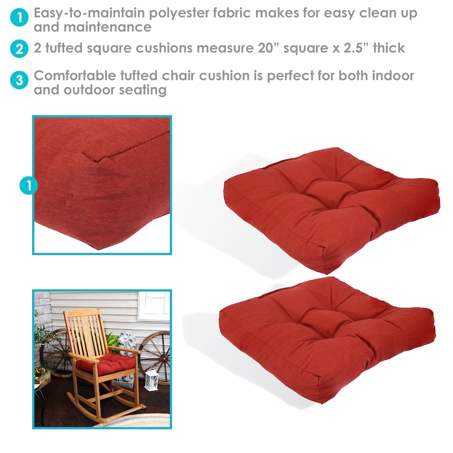 Image 899397_ALTMORE26.jpg, Product 899-397 / Price $91.95, Set of 2 Tufted Patio Chair Seat and Back Cushion from Sunnydaze Décor on TSC.ca's Home & Garden department