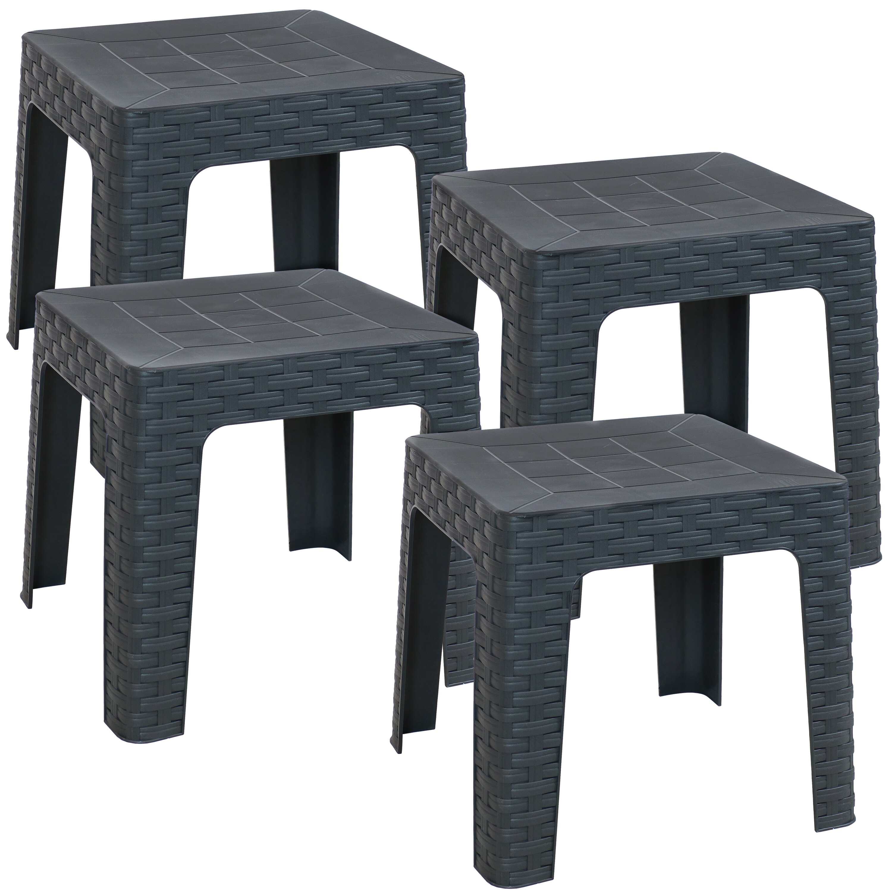 Plastic 18 Square Stackable Patio Side Table TSC