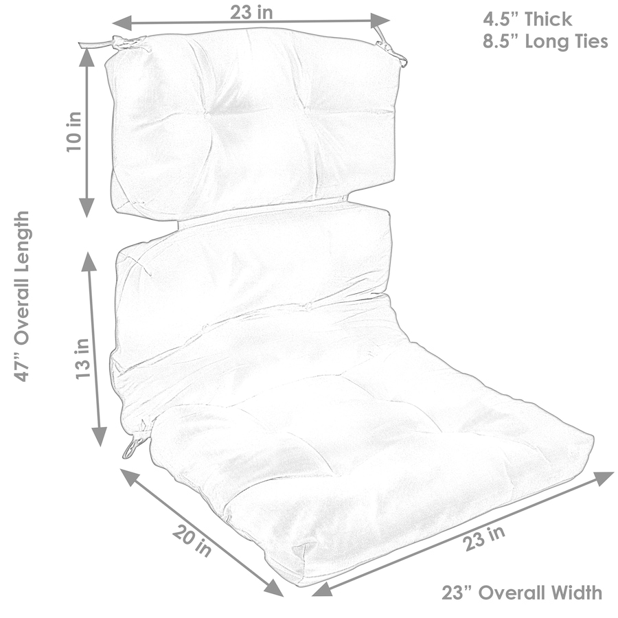 Image 899432_ALTMORE3.jpg, Product 899-432 / Price $88.85, Tufted High-Back Patio Dining Chair Cushion from Sunnydaze Décor on TSC.ca's Home & Garden department