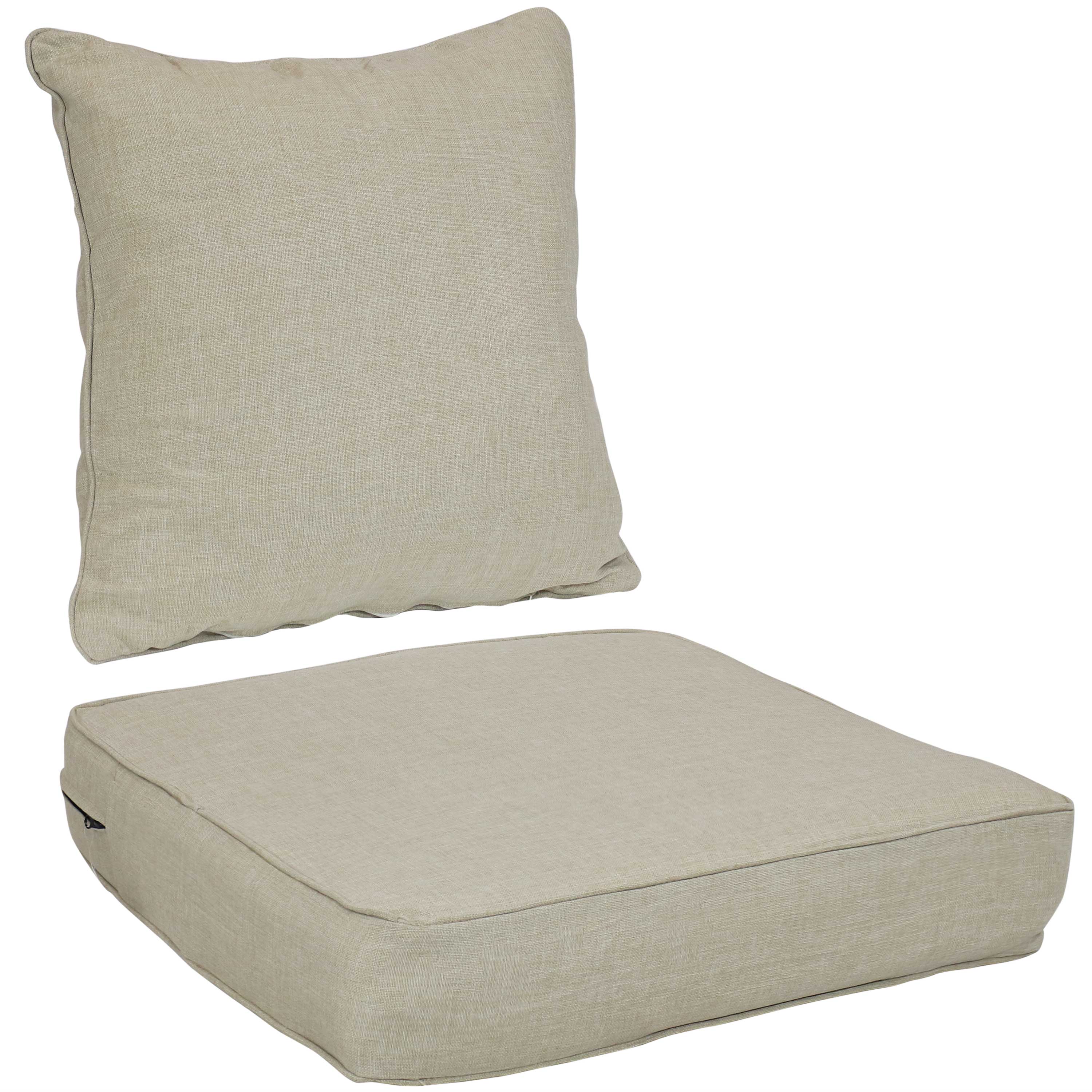 Set of 2 Replacement Deep Back and Seat Cushions