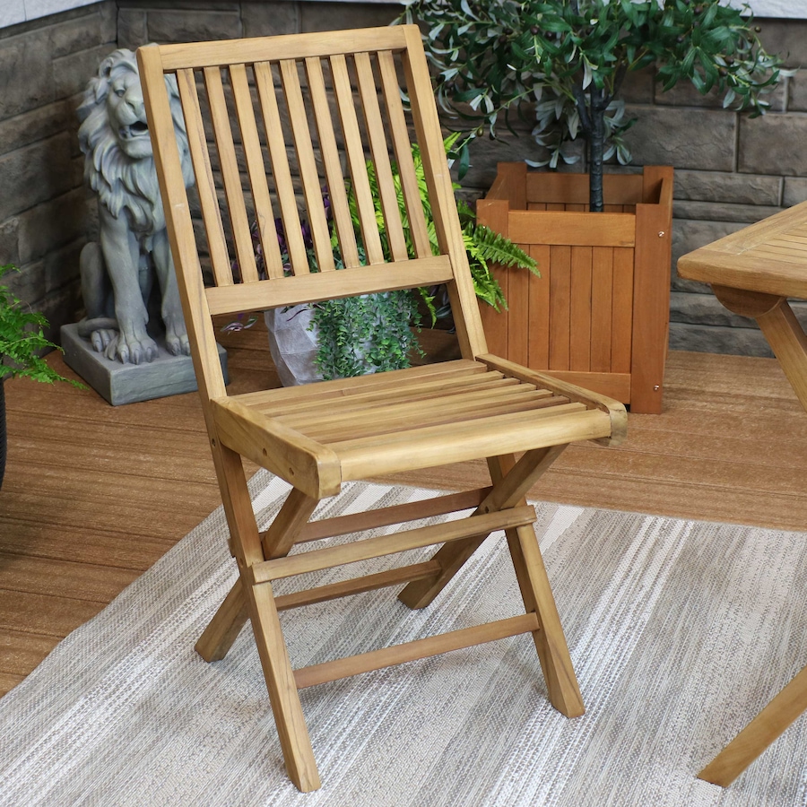 Image 899492_ALTMORE1.jpg, Product 899-492 / Price $426.05, Nantasket Teak Folding Patio Chair with Slat Back from Sunnydaze Décor on TSC.ca's Home & Garden department