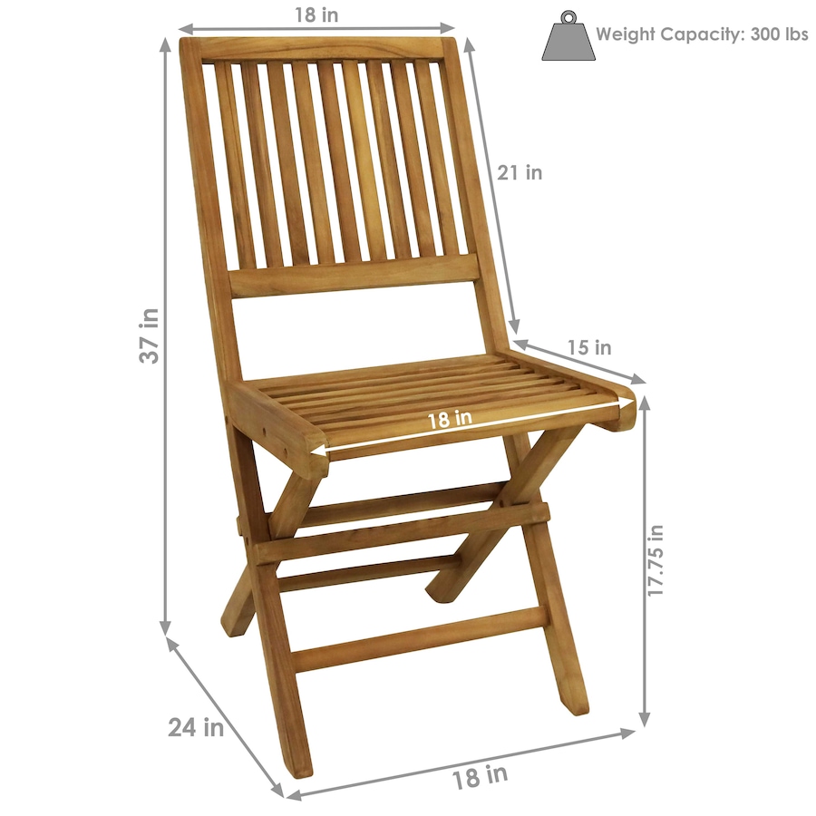Image 899492_ALTMORE3.jpg, Product 899-492 / Price $426.05, Nantasket Teak Folding Patio Chair with Slat Back from Sunnydaze Décor on TSC.ca's Home & Garden department