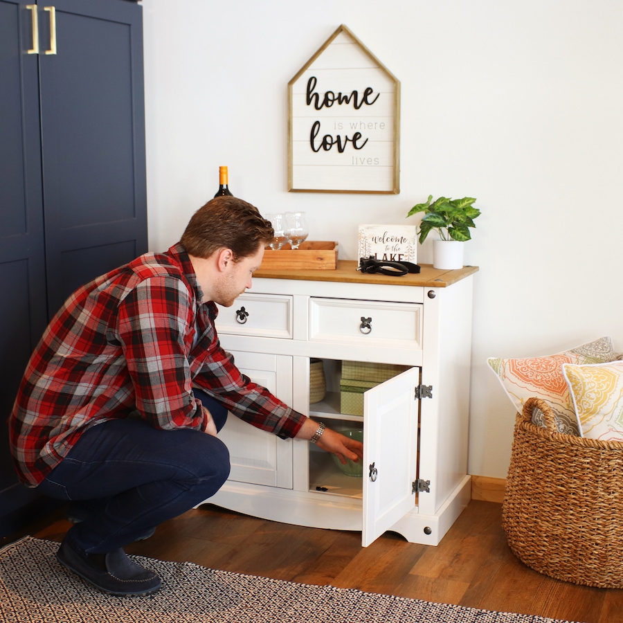 Image 899521_ALTMORE11.jpg, Product 899-521 / Price $377.15, Solid Pine Sideboard with 2 Drawers and 2 Doors from Sunnydaze Décor on TSC.ca's Home & Garden department