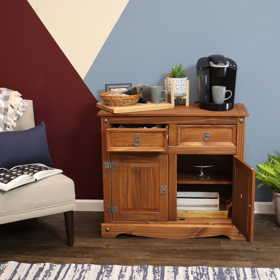 Image 899521_ALTMORE18.jpg, Product 899-521 / Price $377.15, Solid Pine Sideboard with 2 Drawers and 2 Doors from Sunnydaze Décor on TSC.ca's Home & Garden department