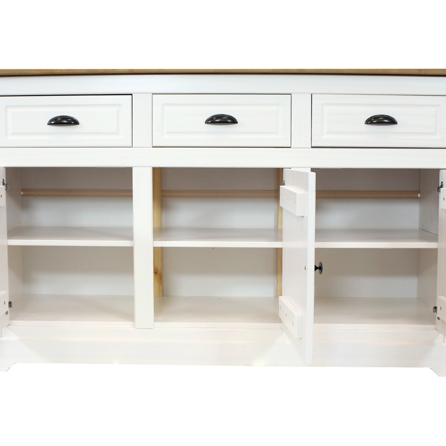 Image 899522_ALTMORE23.jpg, Product 899-522 / Price $436.25, Solid Pine Sideboard with 3 Drawers and 3 Doors from Sunnydaze Décor on TSC.ca's Home & Garden department
