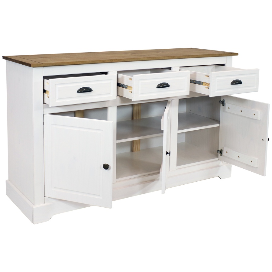 Image 899522_ALTMORE29.jpg, Product 899-522 / Price $436.25, Solid Pine Sideboard with 3 Drawers and 3 Doors from Sunnydaze Décor on TSC.ca's Home & Garden department