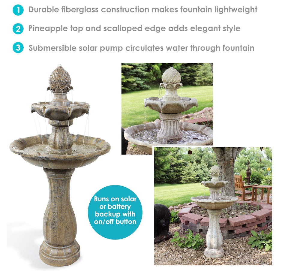 Home & Garden Outdoor Living Garden Décor 46" H Pineapple Solar