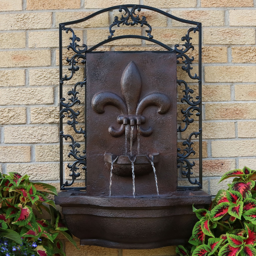 Image 899530_ALTMORE23.jpg, Product 899-530 / Price $368.05, 33" H French Lily Wall-Mounted Water Fountain from Sunnydaze Décor on TSC.ca's Home & Garden department