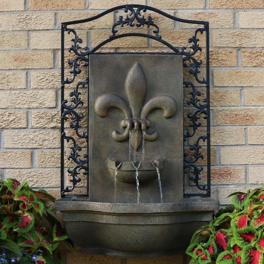 Image 899547_ALTMORE1.jpg, Product 899-547 / Price $465.35, Solar Wall Fountain with Battery Pack - 33-Inch from Sunnydaze Décor on TSC.ca's Home & Garden department