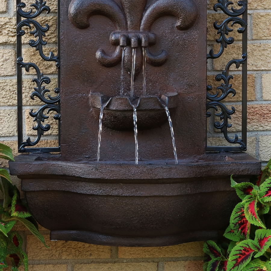 Image 899547_ALTMORE18.jpg, Product 899-547 / Price $465.35, Solar Wall Fountain with Battery Pack - 33-Inch from Sunnydaze Décor on TSC.ca's Home & Garden department
