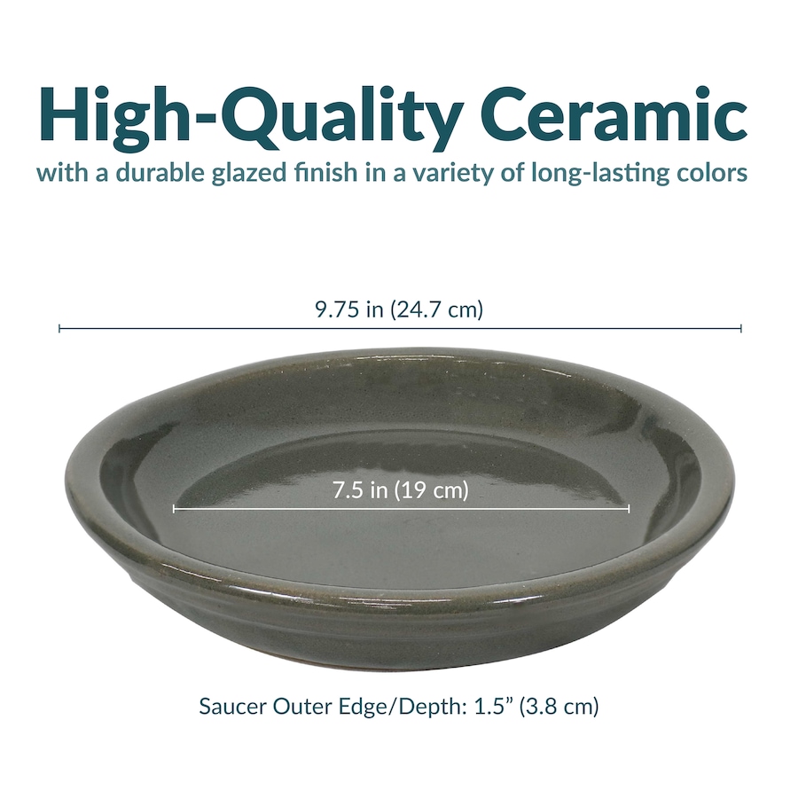 Image 899557_ALTMORE106.jpg, Product 899-557 / Price $77.95 - $138.45, Set of 2 Outdoor Glazed Ceramic Planter Saucers from Sunnydaze Décor on TSC.ca's Home & Garden department