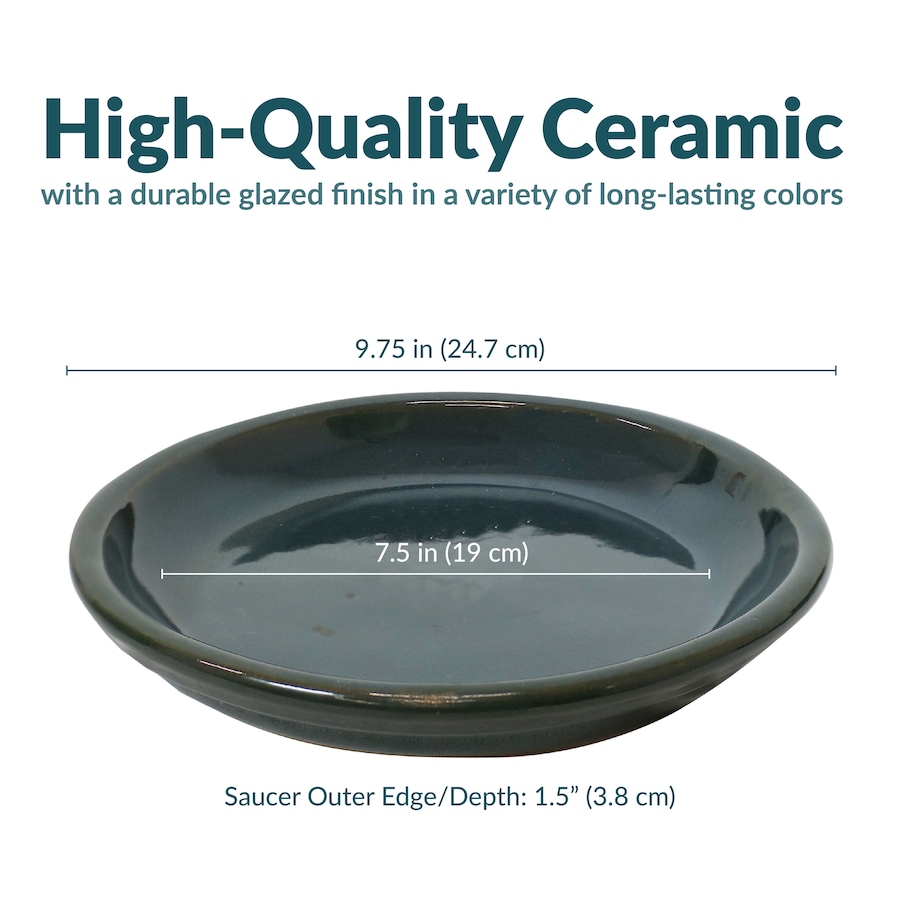 Image 899557_ALTMORE107.jpg, Product 899-557 / Price $77.95 - $138.45, Set of 2 Outdoor Glazed Ceramic Planter Saucers from Sunnydaze Décor on TSC.ca's Home & Garden department