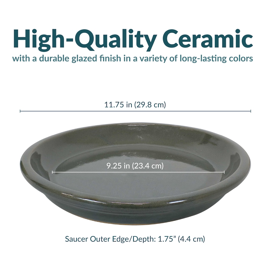 Image 899557_ALTMORE109.jpg, Product 899-557 / Price $77.95 - $138.45, Set of 2 Outdoor Glazed Ceramic Planter Saucers from Sunnydaze Décor on TSC.ca's Home & Garden department