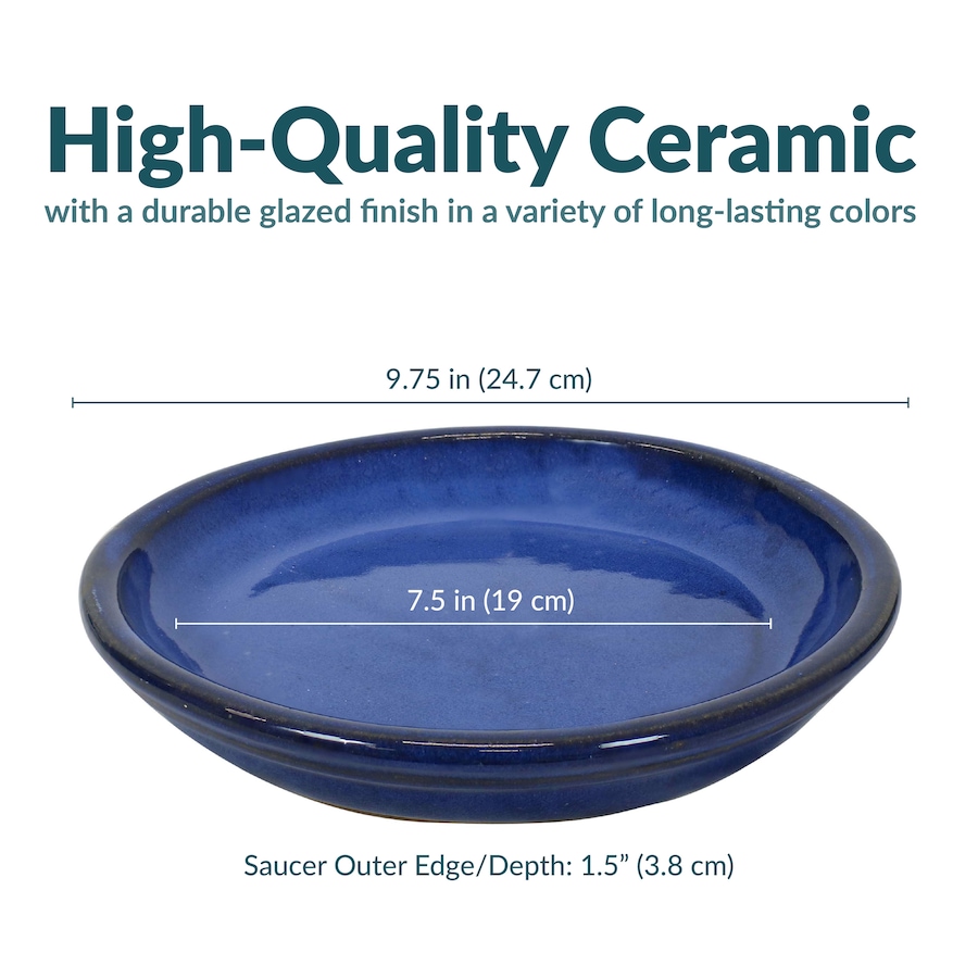 Image 899557_ALTMORE111.jpg, Product 899-557 / Price $77.95 - $138.45, Set of 2 Outdoor Glazed Ceramic Planter Saucers from Sunnydaze Décor on TSC.ca's Home & Garden department