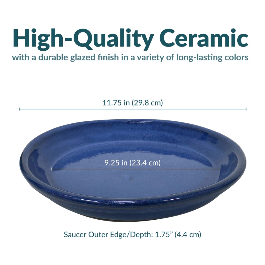 Image 899557_ALTMORE112.jpg, Product 899-557 / Price $77.95 - $138.45, Set of 2 Outdoor Glazed Ceramic Planter Saucers from Sunnydaze Décor on TSC.ca's Home & Garden department