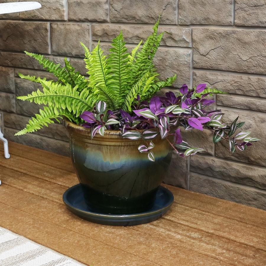 Image 899557_ALTMORE124.jpg, Product 899-557 / Price $77.95 - $138.45, Set of 2 Outdoor Glazed Ceramic Planter Saucers from Sunnydaze Décor on TSC.ca's Home & Garden department