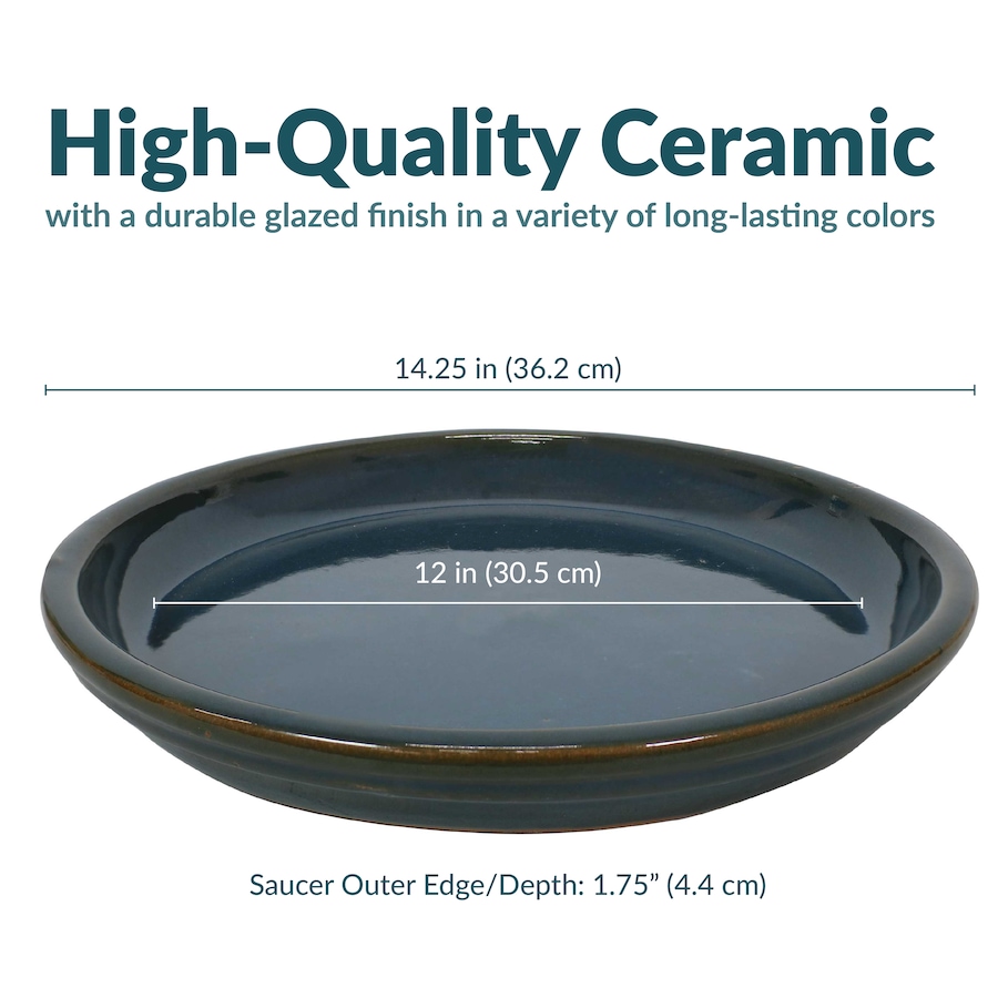 Image 899557_ALTMORE126.jpg, Product 899-557 / Price $77.95 - $138.45, Set of 2 Outdoor Glazed Ceramic Planter Saucers from Sunnydaze Décor on TSC.ca's Home & Garden department