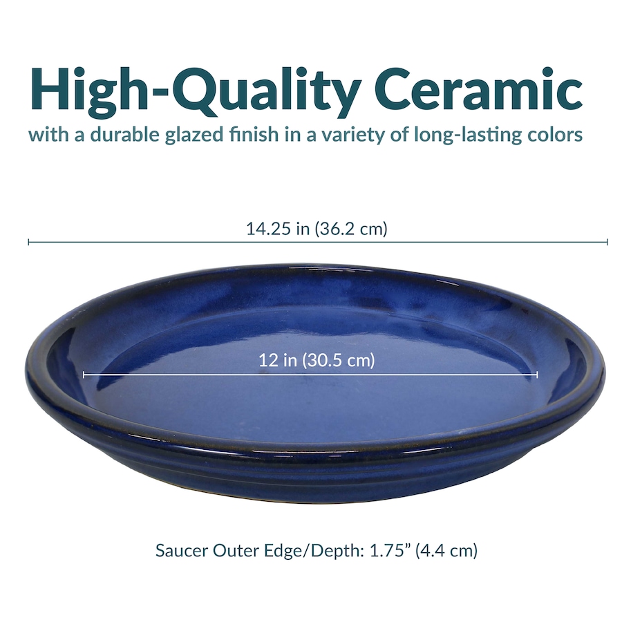 Image 899557_ALTMORE131.jpg, Product 899-557 / Price $77.95 - $138.45, Set of 2 Outdoor Glazed Ceramic Planter Saucers from Sunnydaze Décor on TSC.ca's Home & Garden department