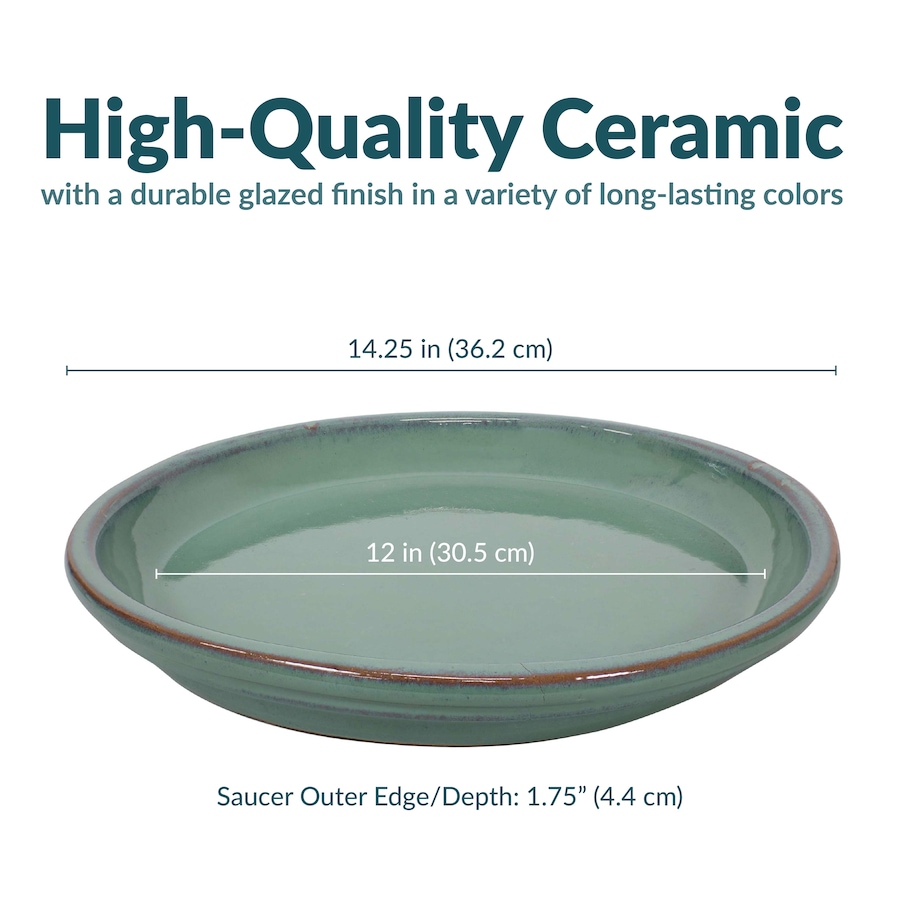 Image 899557_ALTMORE136.jpg, Product 899-557 / Price $77.95 - $138.45, Set of 2 Outdoor Glazed Ceramic Planter Saucers from Sunnydaze Décor on TSC.ca's Home & Garden department
