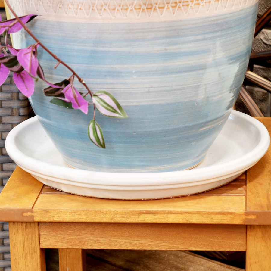 Image 899557_ALTMORE144.jpg, Product 899-557 / Price $77.95 - $138.45, Set of 2 Outdoor Glazed Ceramic Planter Saucers from Sunnydaze Décor on TSC.ca's Home & Garden department