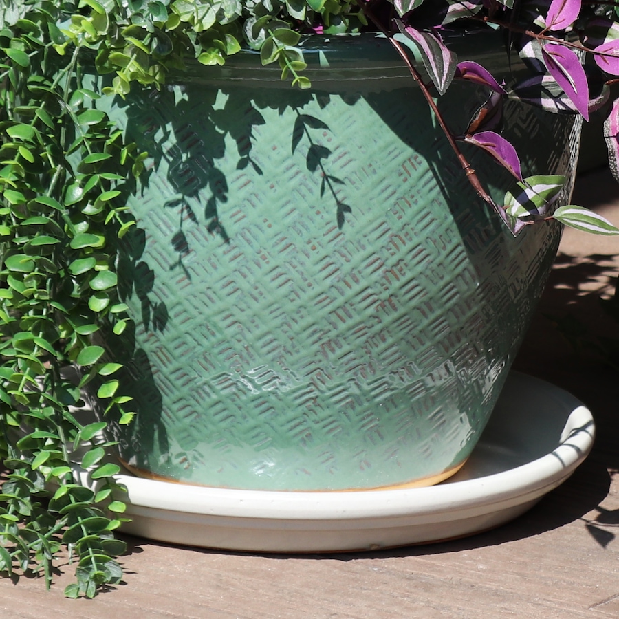 Image 899557_ALTMORE149.jpg, Product 899-557 / Price $77.95 - $138.45, Set of 2 Outdoor Glazed Ceramic Planter Saucers from Sunnydaze Décor on TSC.ca's Home & Garden department