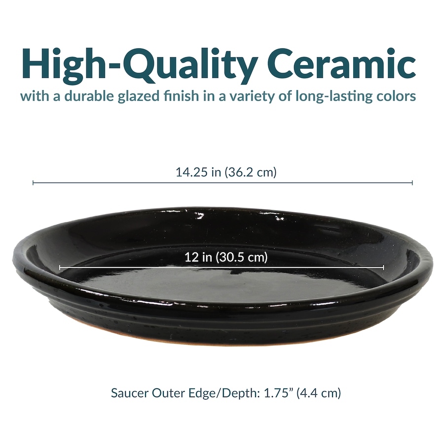 Image 899557_ALTMORE152.jpg, Product 899-557 / Price $77.95 - $138.45, Set of 2 Outdoor Glazed Ceramic Planter Saucers from Sunnydaze Décor on TSC.ca's Home & Garden department