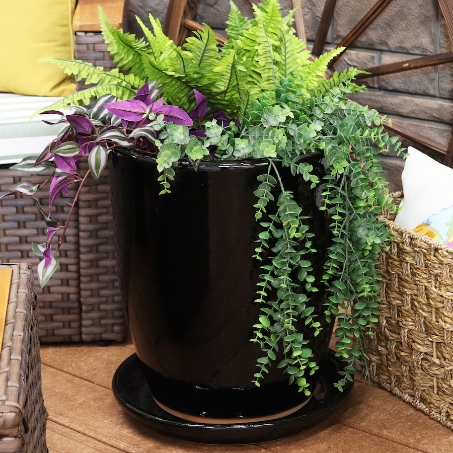 Image 899557_ALTMORE155.jpg, Product 899-557 / Price $77.95 - $138.45, Set of 2 Outdoor Glazed Ceramic Planter Saucers from Sunnydaze Décor on TSC.ca's Home & Garden department