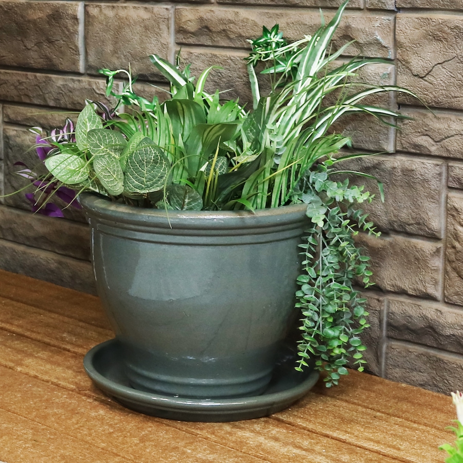 Image 899557_ALTMORE156.jpg, Product 899-557 / Price $77.95 - $138.45, Set of 2 Outdoor Glazed Ceramic Planter Saucers from Sunnydaze Décor on TSC.ca's Home & Garden department
