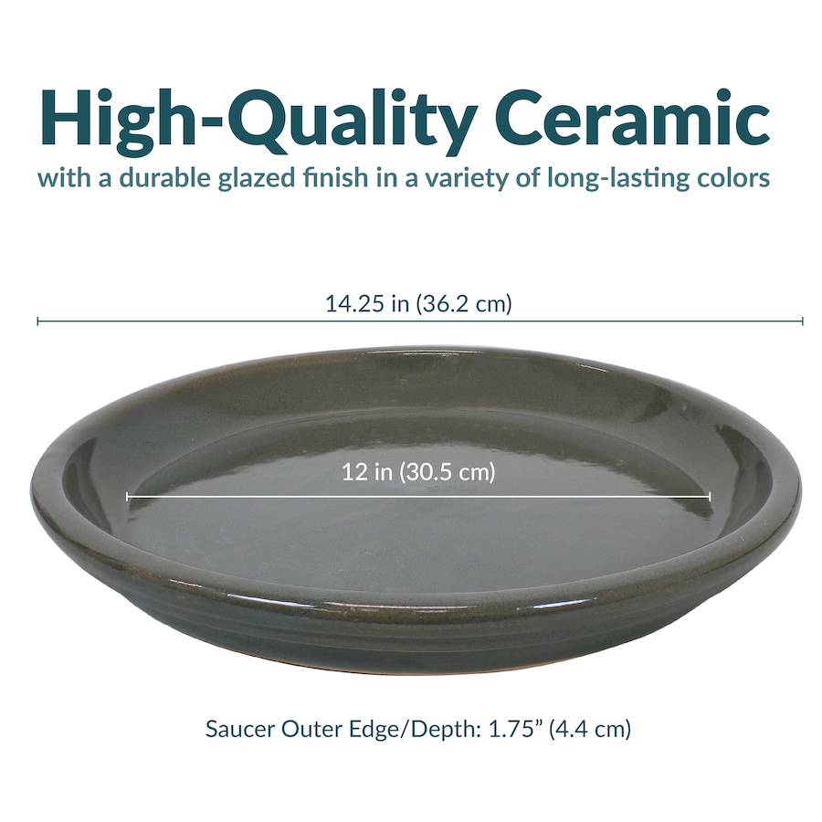 Image 899557_ALTMORE158.jpg, Product 899-557 / Price $77.95 - $138.45, Set of 2 Outdoor Glazed Ceramic Planter Saucers from Sunnydaze Décor on TSC.ca's Home & Garden department