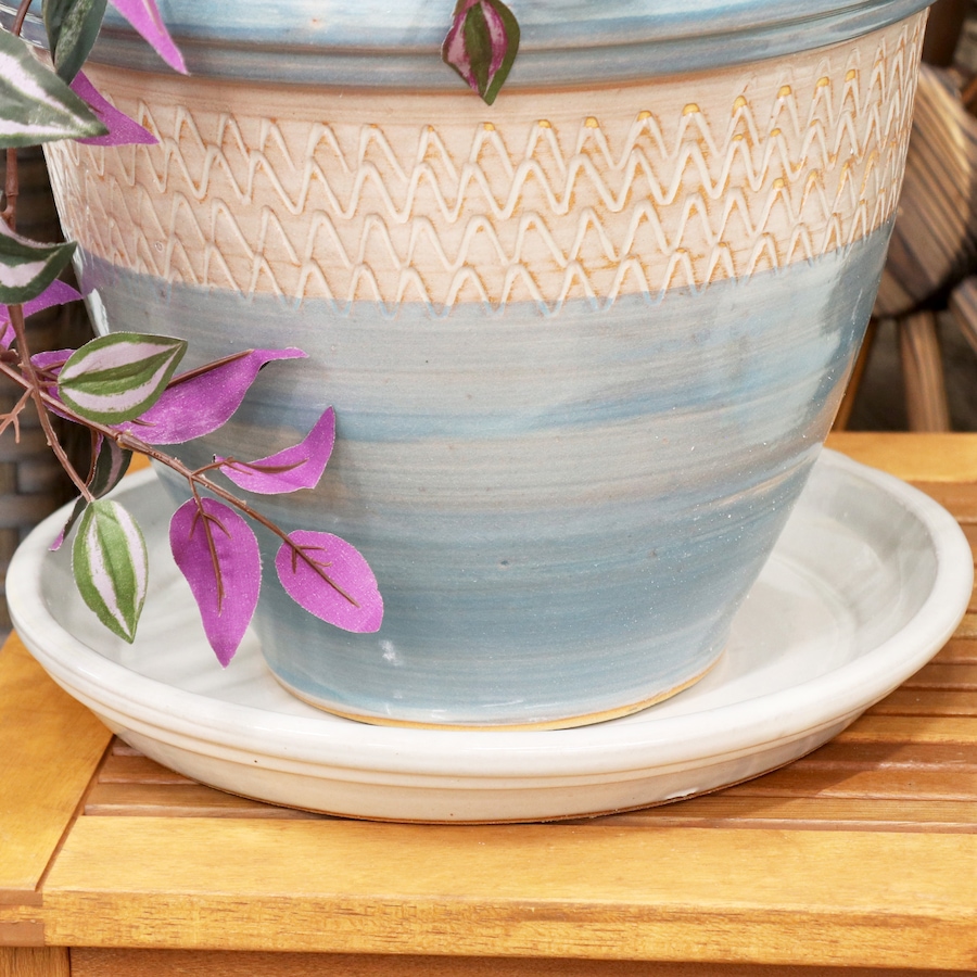 Image 899557_ALTMORE68.jpg, Product 899-557 / Price $77.95 - $138.45, Set of 2 Outdoor Glazed Ceramic Planter Saucers from Sunnydaze Décor on TSC.ca's Home & Garden department