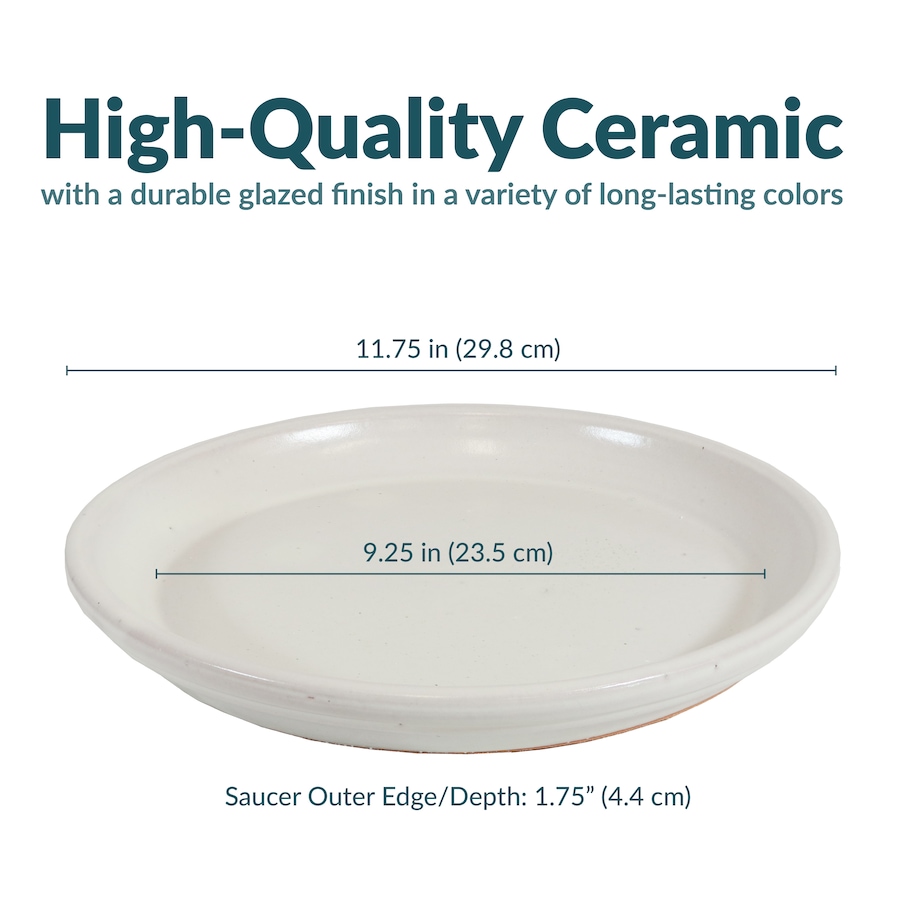 Image 899557_ALTMORE99.jpg, Product 899-557 / Price $77.95 - $138.45, Set of 2 Outdoor Glazed Ceramic Planter Saucers from Sunnydaze Décor on TSC.ca's Home & Garden department