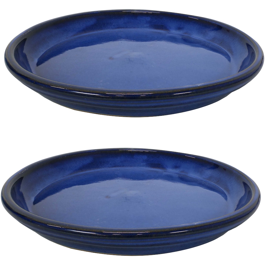 Image 899557_ST03.jpg, Product 899-557 / Price $77.95 - $138.45, Set of 2 Outdoor Glazed Ceramic Planter Saucers from Sunnydaze Décor on TSC.ca's Home & Garden department