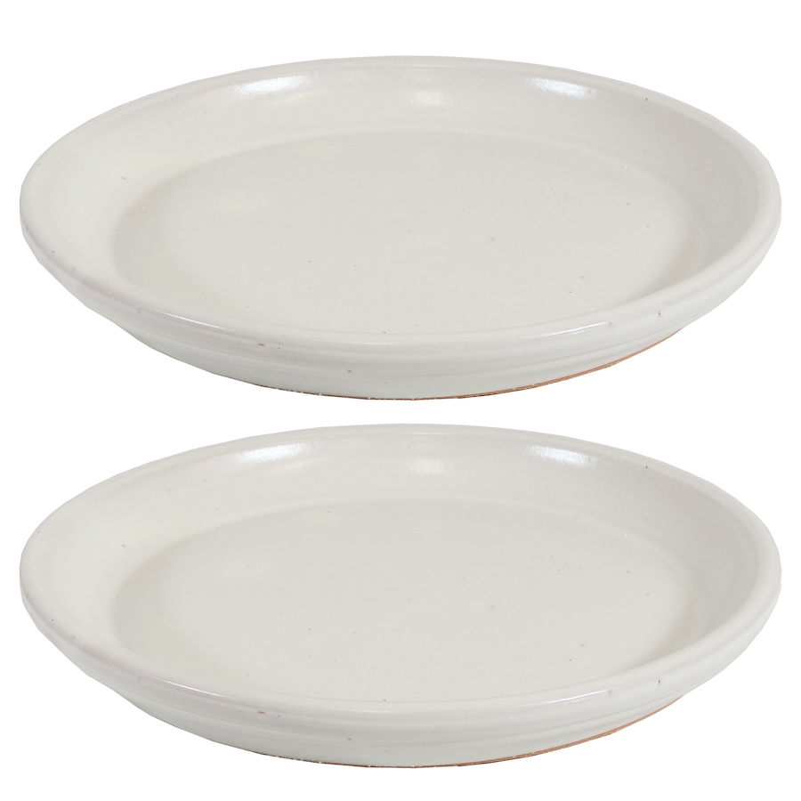 Image 899557_ST05.jpg, Product 899-557 / Price $77.95 - $138.45, Set of 2 Outdoor Glazed Ceramic Planter Saucers from Sunnydaze Décor on TSC.ca's Home & Garden department
