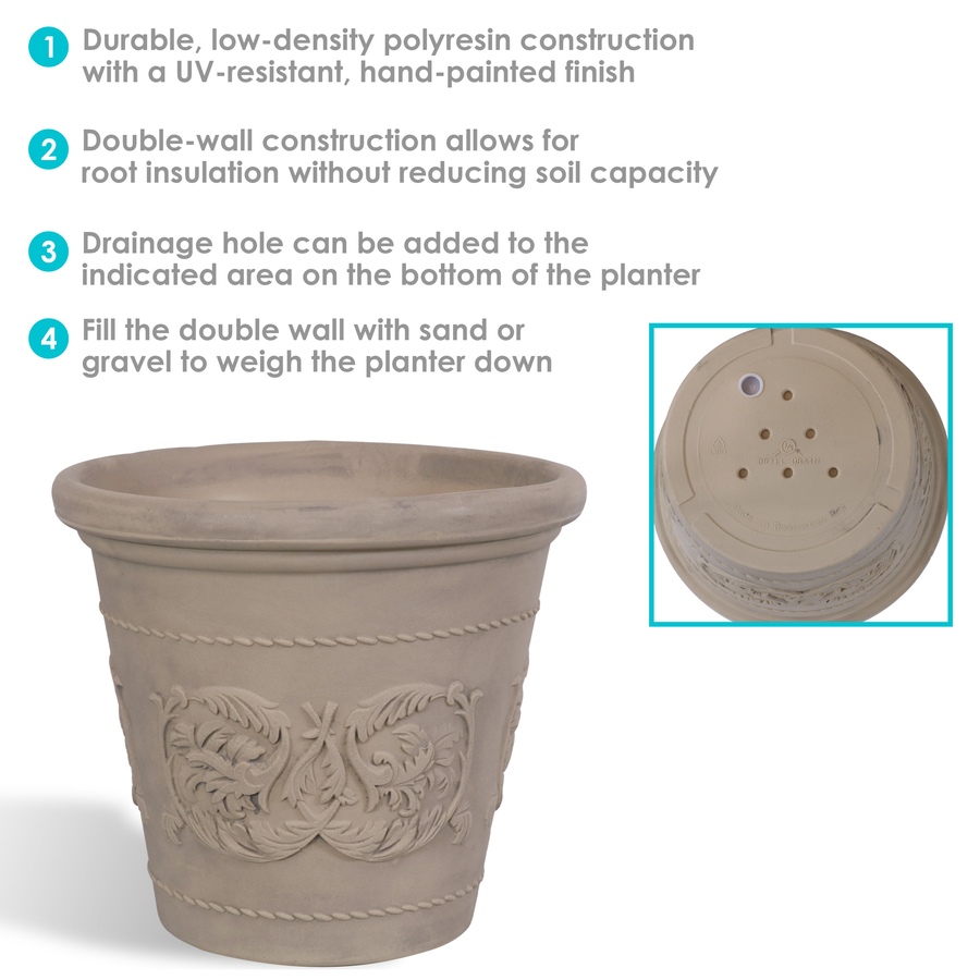 Image 899564_ALTMORE2.jpg, Product 899-564 / Price $151.35 - $395.85, Anjelica Double-Walled Flower Pot Planter - 20" from Sunnydaze Décor on TSC.ca's Home & Garden department