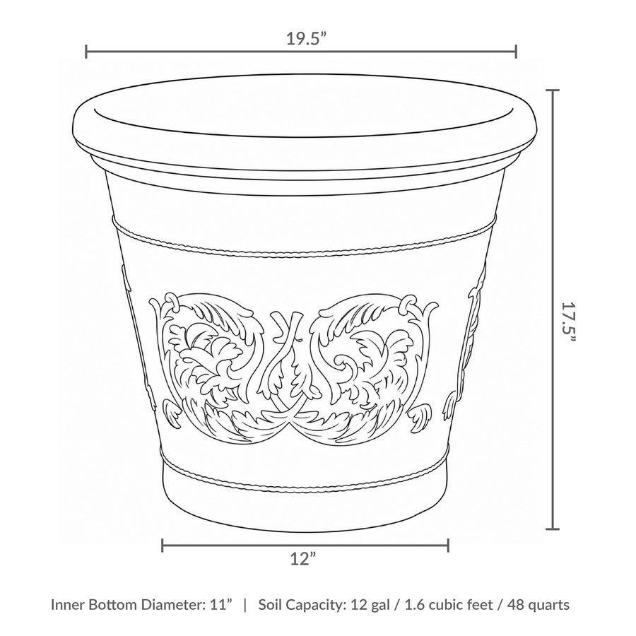 Image 899564_ALTMORE21.jpg, Product 899-564 / Price $151.35 - $395.85, Anjelica Double-Walled Flower Pot Planter - 20" from Sunnydaze Décor on TSC.ca's Home & Garden department