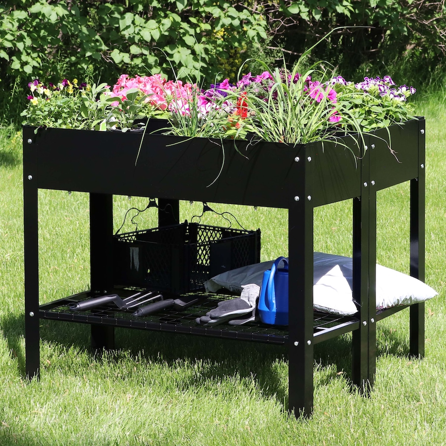 Image 899569_ALTMORE1.jpg, Product 899-569 / Price $276.45, Raised Steel Garden Bed with Mesh Shelf from Sunnydaze Décor on TSC.ca's Home & Garden department