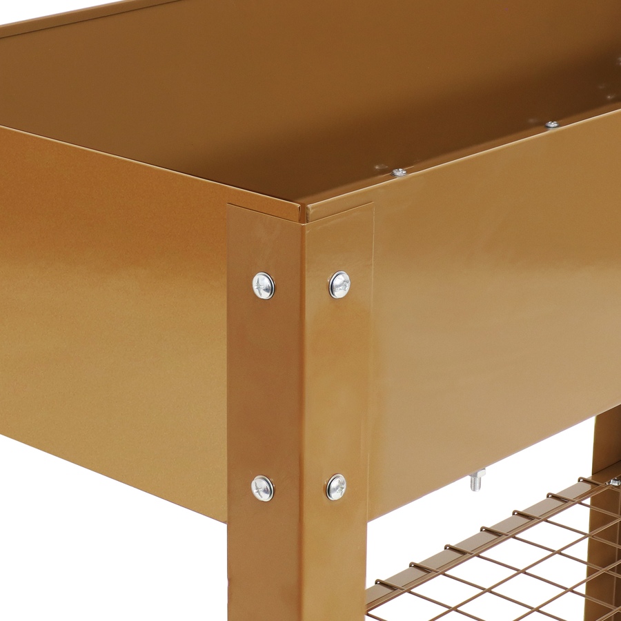 Image 899569_ALTMORE24.jpg, Product 899-569 / Price $276.45, Raised Steel Garden Bed with Mesh Shelf from Sunnydaze Décor on TSC.ca's Home & Garden department
