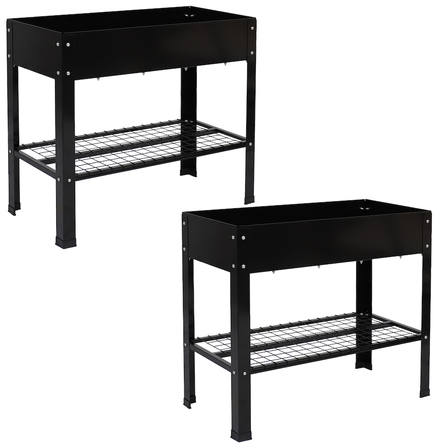 Image 899569_ST01.jpg, Product 899-569 / Price $276.45, Raised Steel Garden Bed with Mesh Shelf from Sunnydaze Décor on TSC.ca's Home & Garden department
