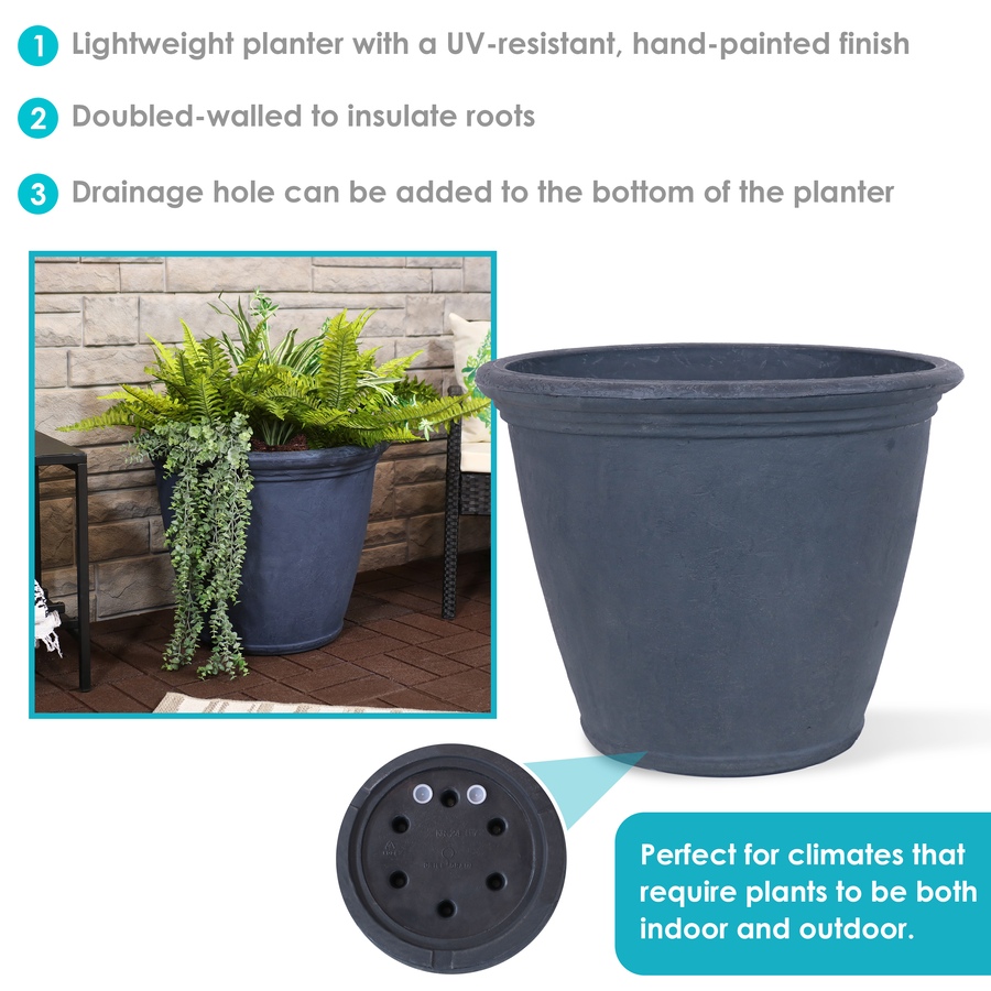 Image 899580_ALTMORE45.jpg, Product 899-580 / Price $173.65 - $415.35, Anjelica Double-Walled Flower Pot Planter - 24" from Sunnydaze Décor on TSC.ca's Home & Garden department