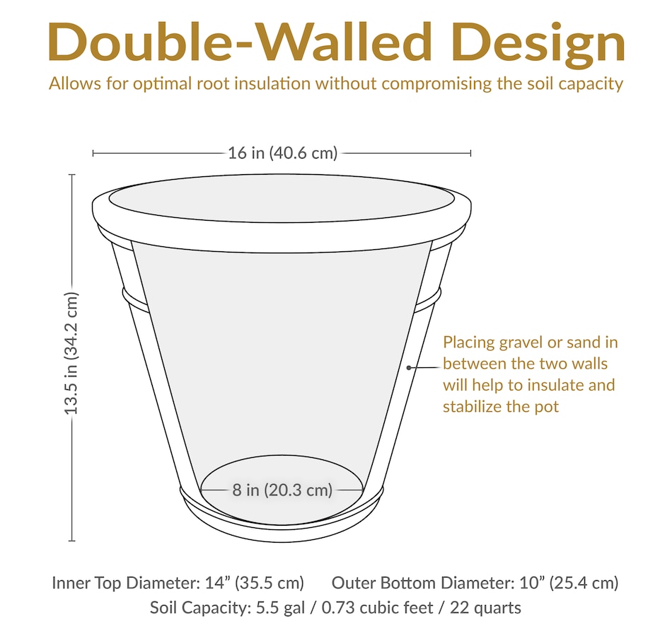 Image 899585_ALTMORE15.jpg, Product 899-585 / Price $101.85 - $247.25, Arabella Planter - 16 in (40.6 cm) from Sunnydaze Décor on TSC.ca's Home & Garden department