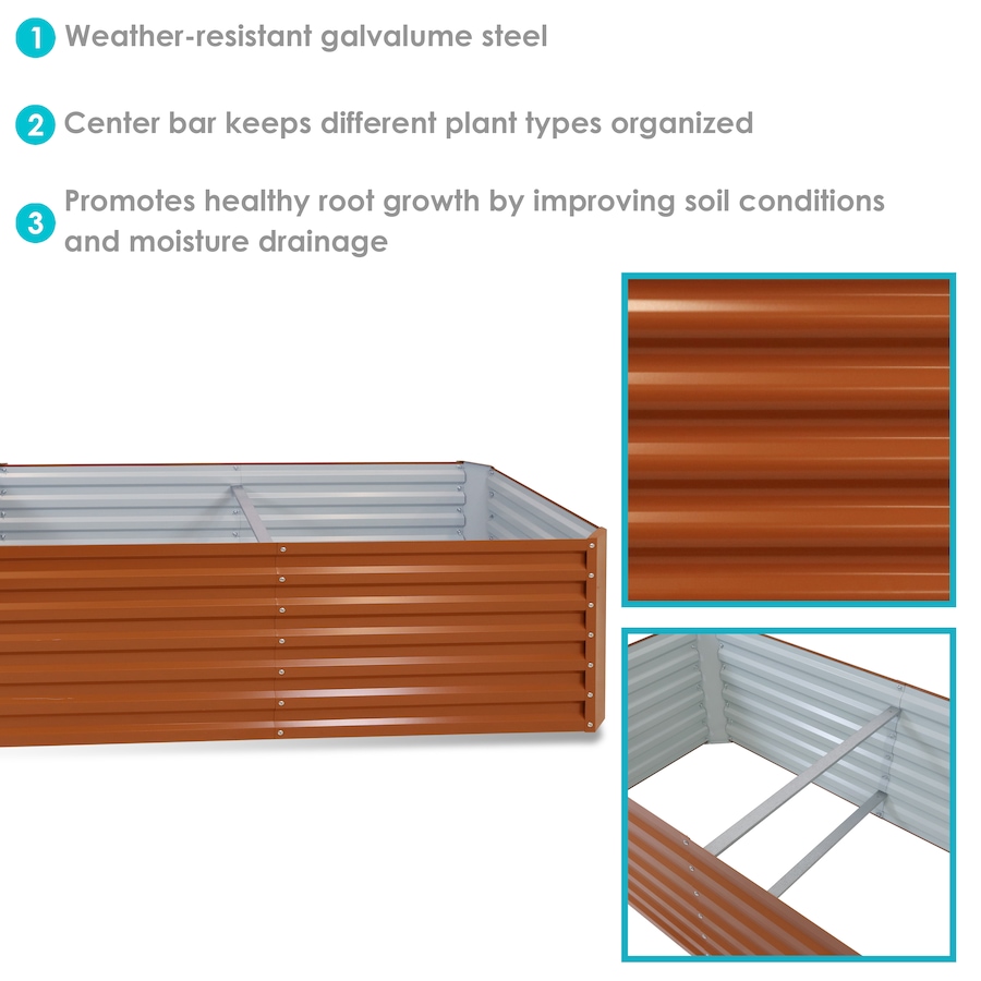 Image 899605_ALTMORE2.jpg, Product 899-605 / Price $215.45, 71" Galvalume Steel Rectangular Raised Garden Bed from Sunnydaze DĂŠcor on TSC.ca's Home & Garden department