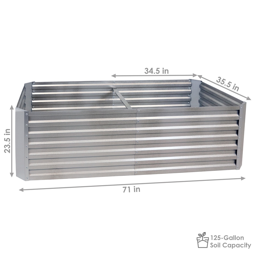 Image 899605_ALTMORE27.jpg, Product 899-605 / Price $215.45, 71" Galvalume Steel Rectangular Raised Garden Bed from Sunnydaze DĂŠcor on TSC.ca's Home & Garden department