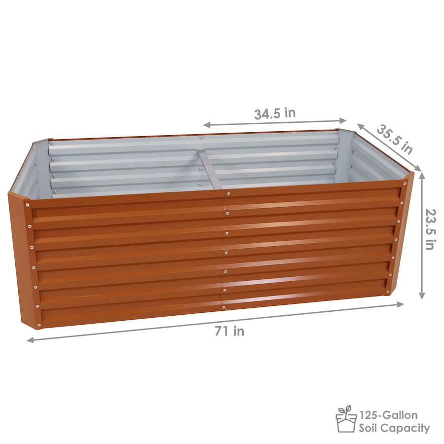 Image 899605_ALTMORE3.jpg, Product 899-605 / Price $215.45, 71" Galvalume Steel Rectangular Raised Garden Bed from Sunnydaze DĂŠcor on TSC.ca's Home & Garden department