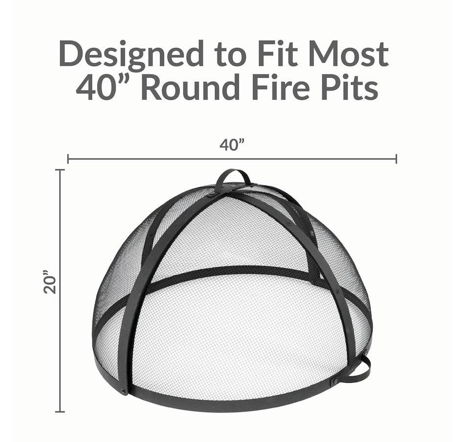 Image 899639_ALTMORE35.jpg, Product 899-639 / Price $166.75 - $340.35, Easy-Opening Fire Pit Spark Screen with Handle from Sunnydaze Décor on TSC.ca's department