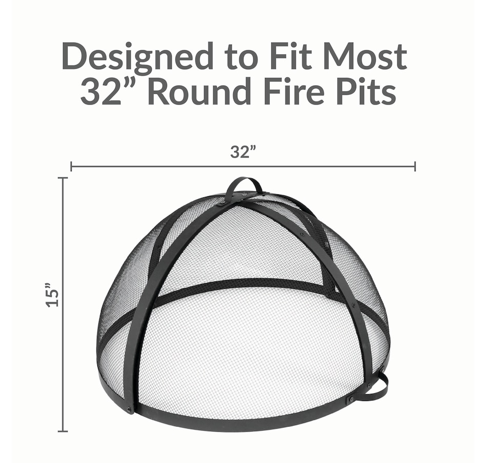 Image 899639_ALTMORE38.jpg, Product 899-639 / Price $166.75 - $340.35, Easy-Opening Fire Pit Spark Screen with Handle from Sunnydaze Décor on TSC.ca's department